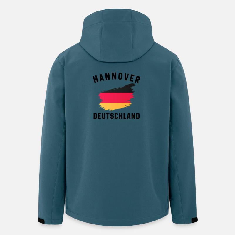 Deutsche Flagge Künstlerischer Pinselstrich - Recycelte Männer Softshell-Jacke von Stanley/Stella - Dunkles Petrol