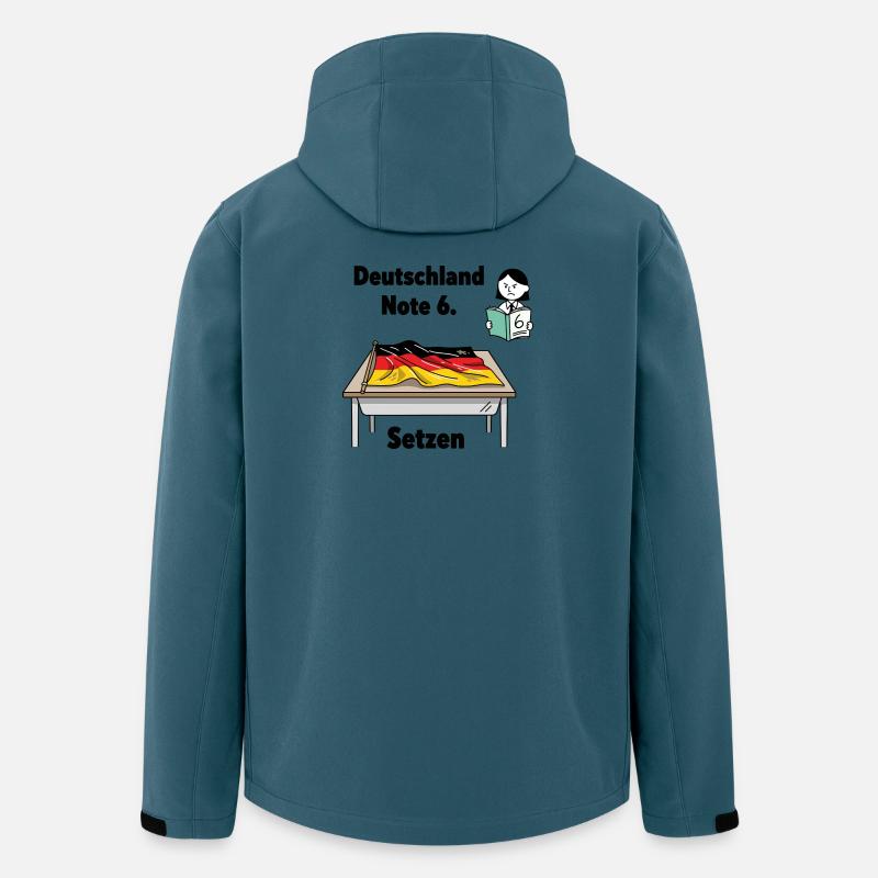 Deutschland Note 6 - Recycelte Männer Softshell-Jacke von Stanley/Stella - Dunkles Petrol