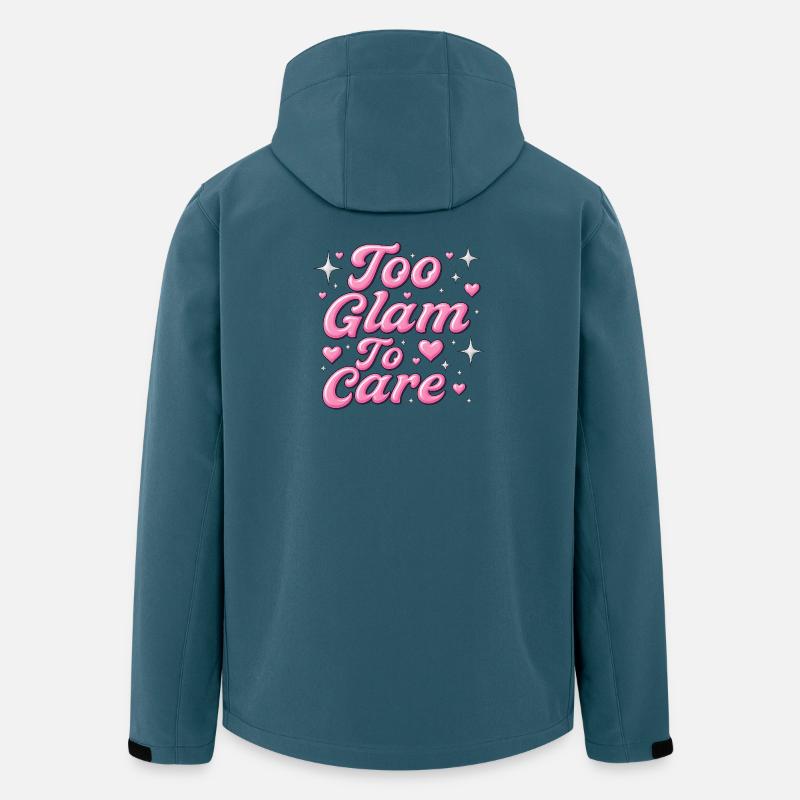 too glam to care / y2k design - Recycelte Männer Softshell-Jacke von Stanley/Stella - Dunkles Petrol