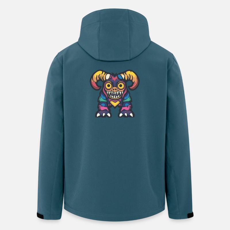 Steinbock Halloween Zombie - Recycelte Männer Softshell-Jacke von Stanley/Stella - Dunkles Petrol
