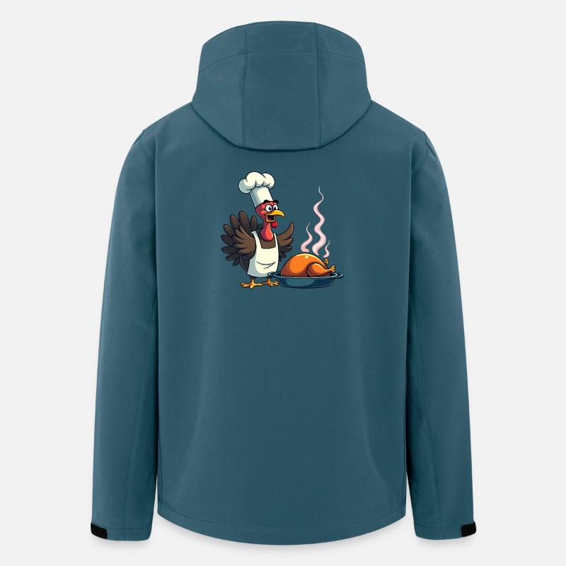 Thanksgiving Truthahn Koch - Recycelte Männer Softshell-Jacke von Stanley/Stella - Dunkles Petrol