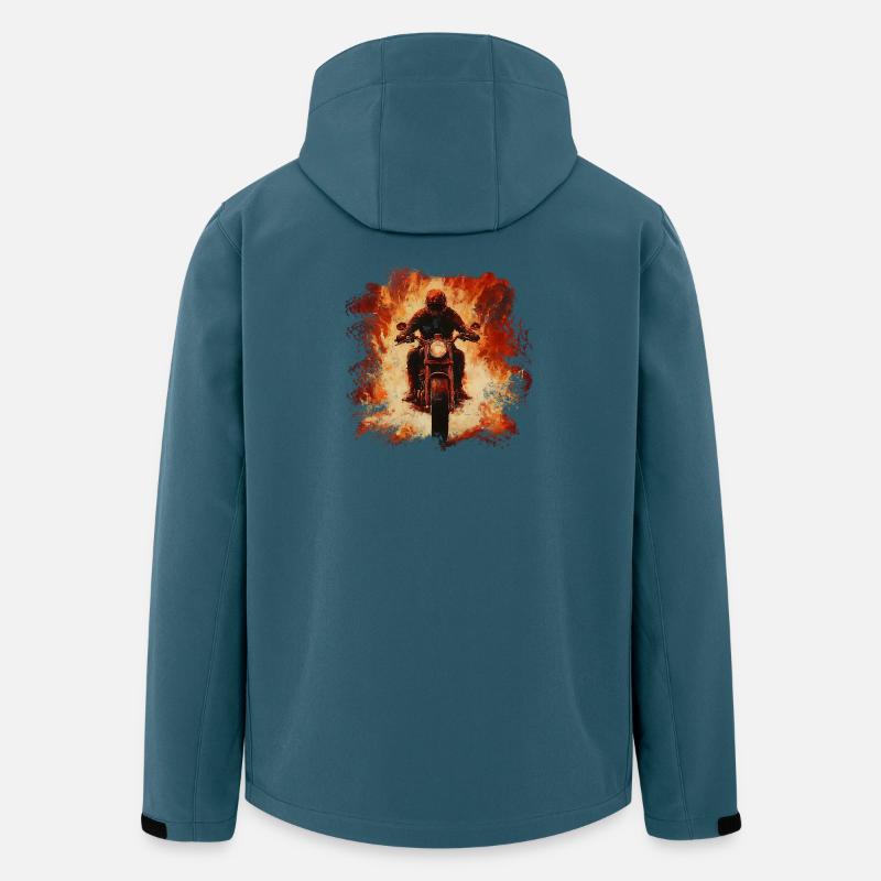 Flammensturm Motorradfahrer - Recycelte Männer Softshell-Jacke von Stanley/Stella - Dunkles Petrol