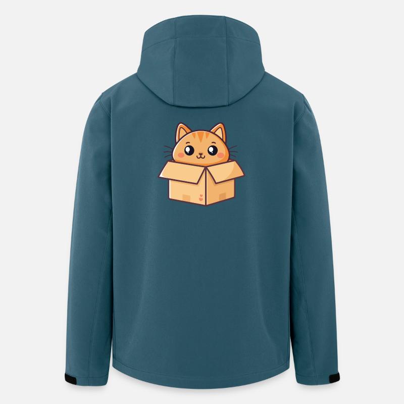 Charming Boxed Kitten - Recycelte Männer Softshell-Jacke von Stanley/Stella - Dunkles Petrol