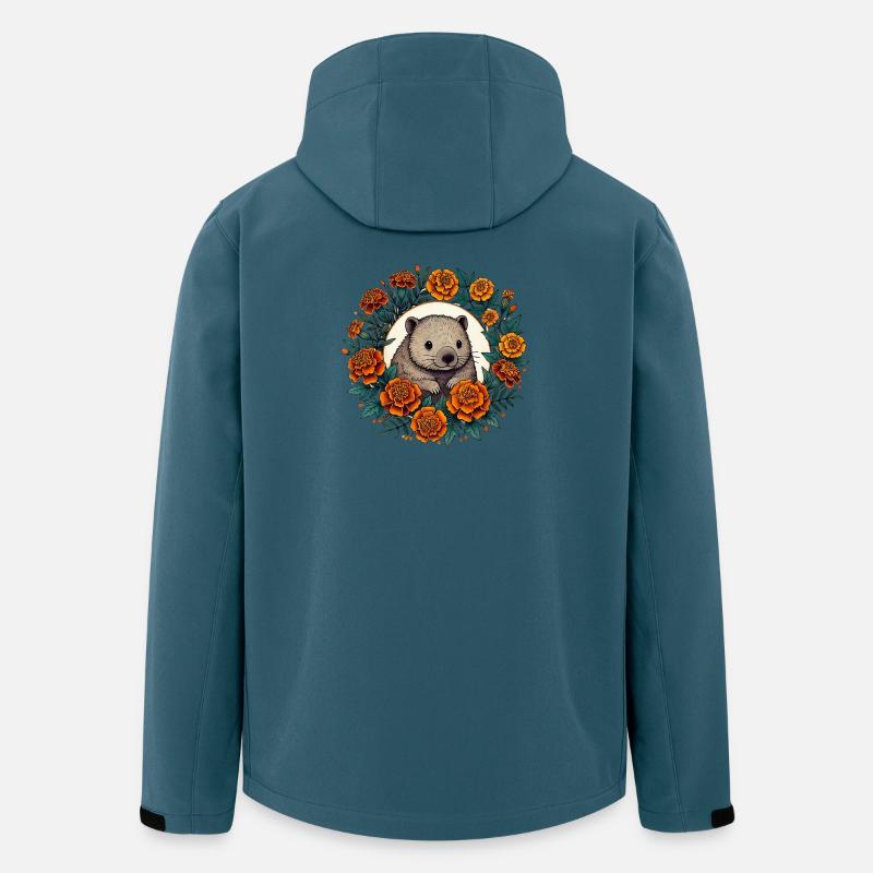 Otter Bloom Circle - Recycelte Männer Softshell-Jacke von Stanley/Stella - Dunkles Petrol