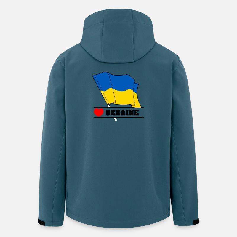 UKRAINE Herz - Recycelte Männer Softshell-Jacke von Stanley/Stella - Dunkles Petrol