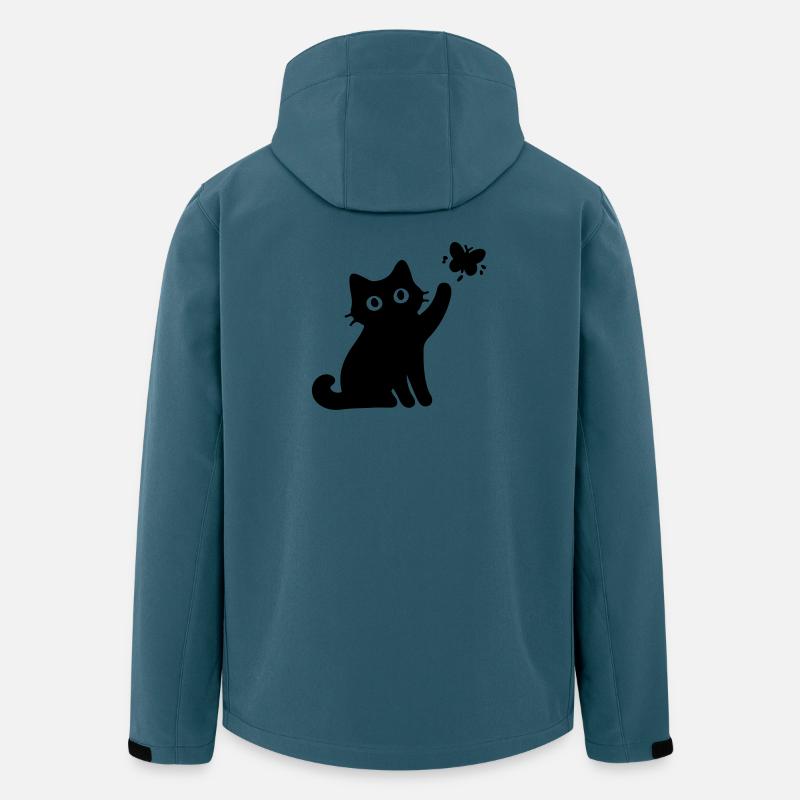 Katze Lustig - Recycelte Männer Softshell-Jacke von Stanley/Stella - Dunkles Petrol