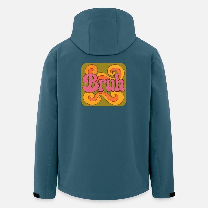Bruh Psychedelic Swirl - Recycelte Männer Softshell-Jacke von Stanley/Stella - Dunkles Petrol