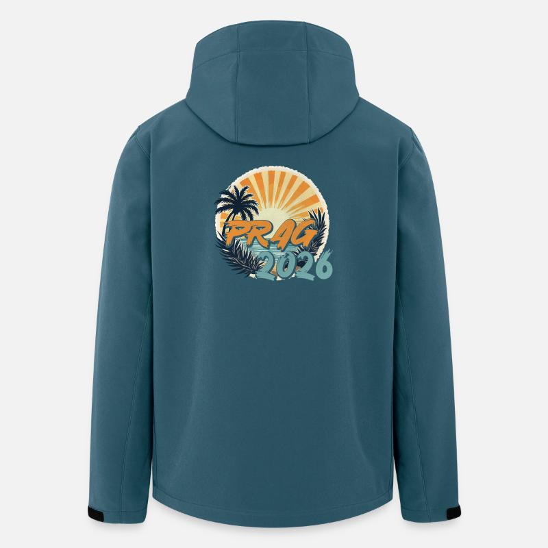 Prag 2026 - Recycelte Männer Softshell-Jacke von Stanley/Stella - Dunkles Petrol