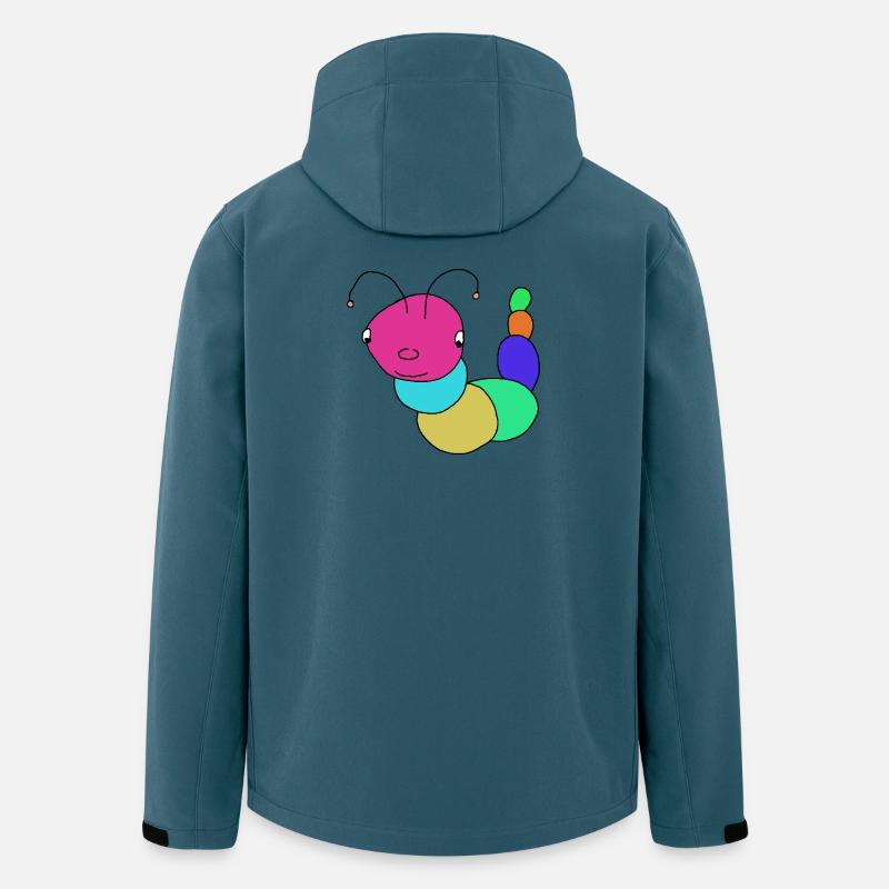 Chenilles, chenilles, bébés chenilles - Veste softshell homme en polyester recyclé Stanley/Stella - bleu pétrole foncé