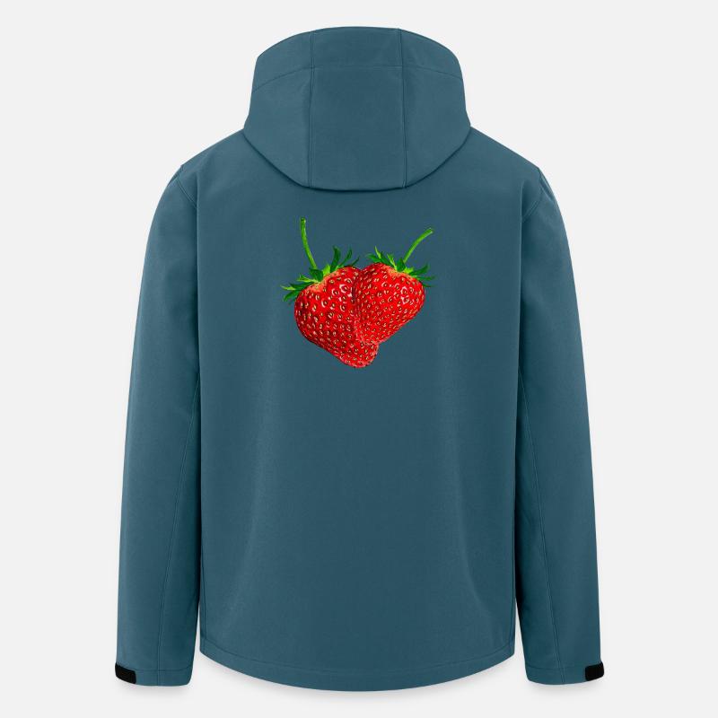 Fraises - Veste softshell homme en polyester recyclé Stanley/Stella - bleu pétrole foncé
