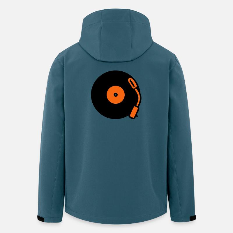 Schallplatte Plattenspieler Vinyl - Recycelte Männer Softshell-Jacke von Stanley/Stella - Dunkles Petrol
