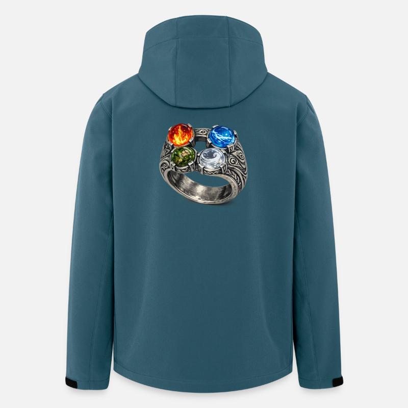 Four Elements Ring with Gemstones - Men’s Recycled Softshell Jacket by Stanley/Stella - stargazer