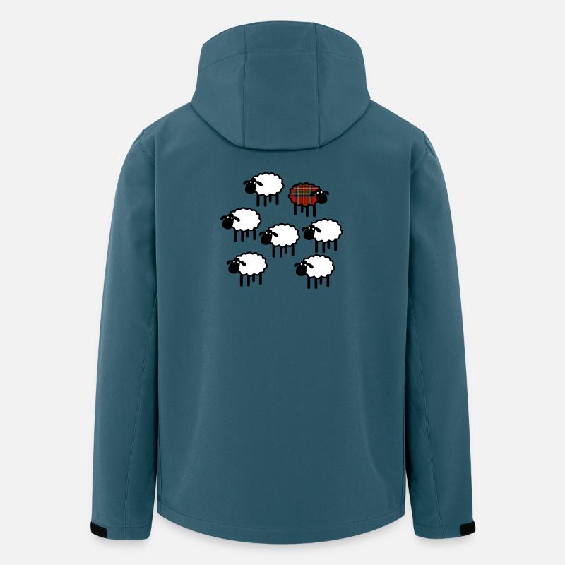 Schottische Einzelschafe - Recycelte Männer Softshell-Jacke von Stanley/Stella - Dunkles Petrol