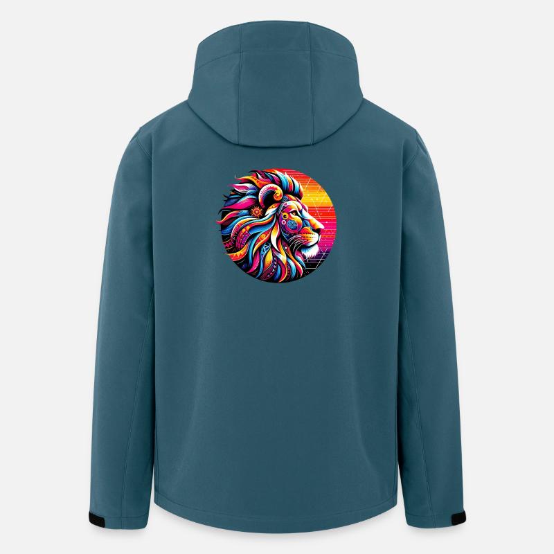 Löwe - Recycelte Männer Softshell-Jacke von Stanley/Stella - Dunkles Petrol