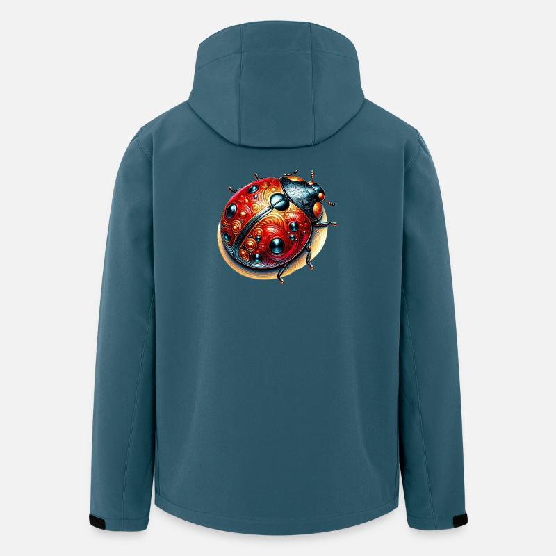 Marienkäfer - Recycelte Männer Softshell-Jacke von Stanley/Stella - Dunkles Petrol