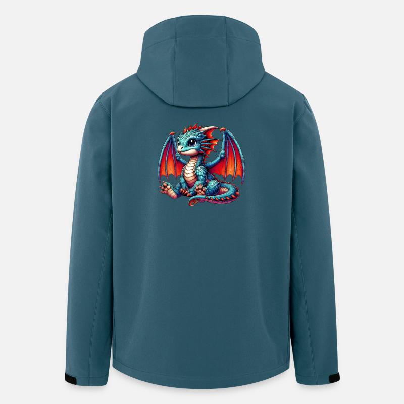Drache - Recycelte Männer Softshell-Jacke von Stanley/Stella - Dunkles Petrol