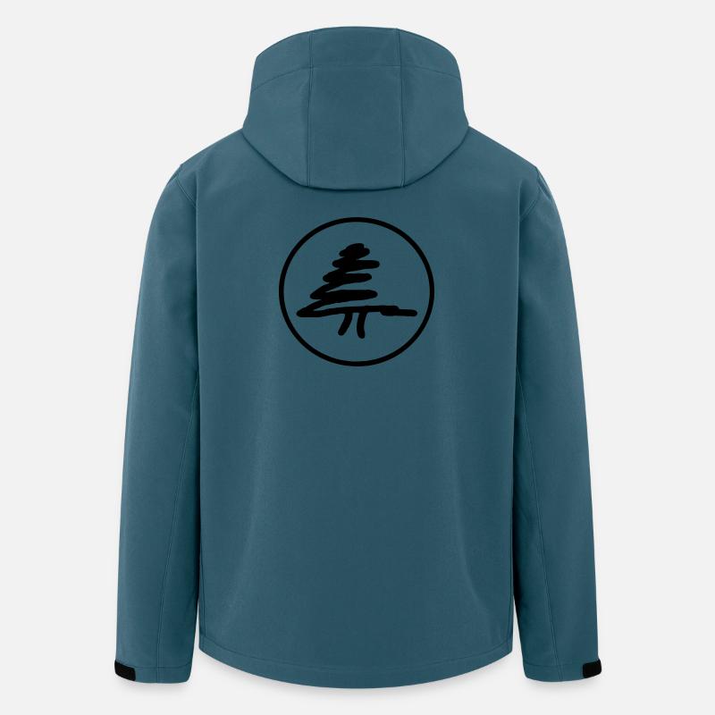 Fir tree in a circle - Men’s Recycled Softshell Jacket by Stanley/Stella - stargazer