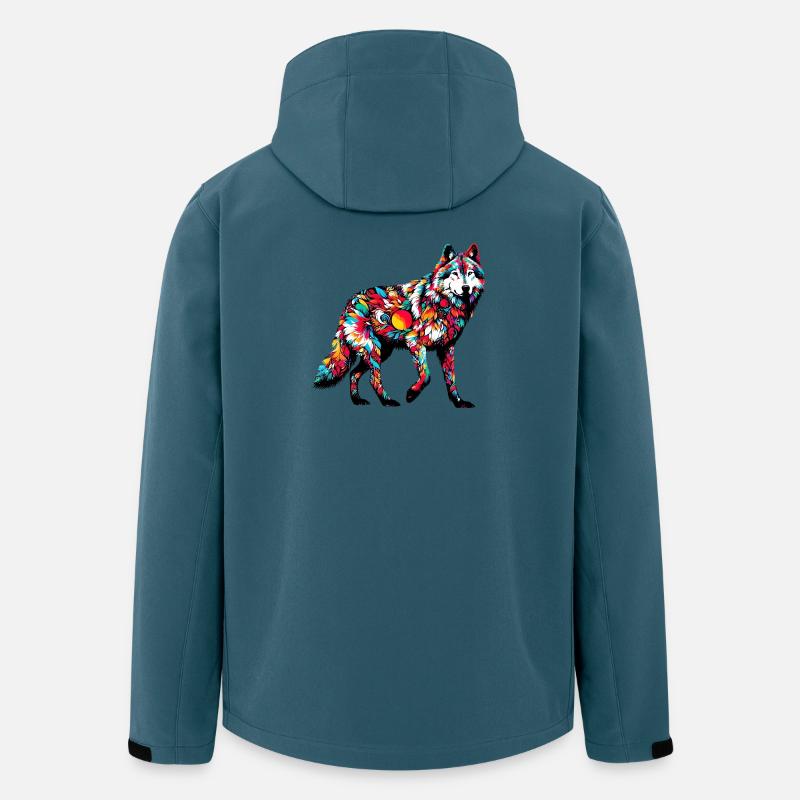 Wolf - Recycelte Männer Softshell-Jacke von Stanley/Stella - Dunkles Petrol