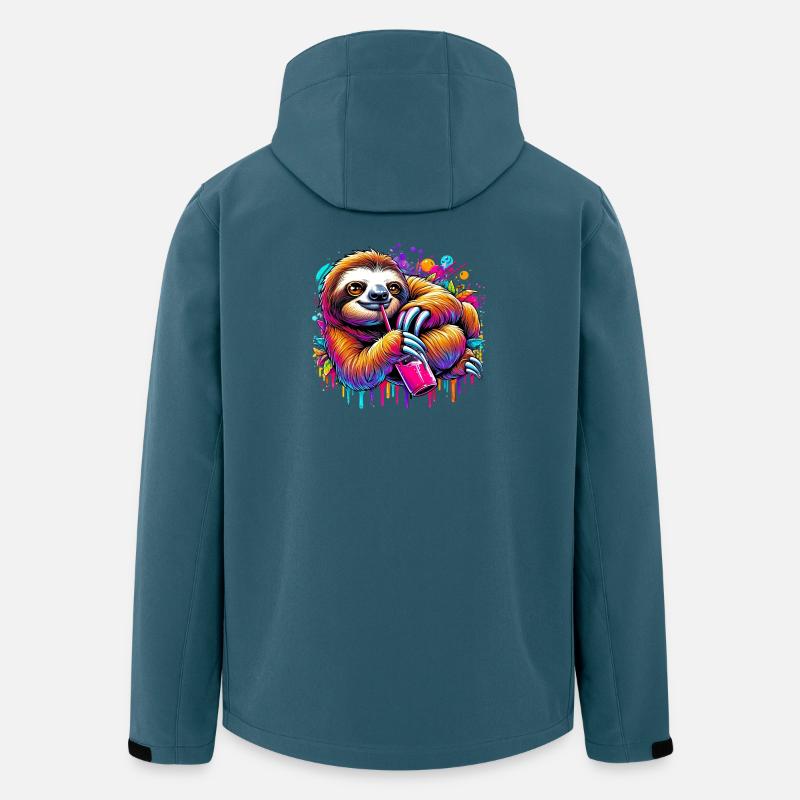 Faultier - Recycelte Männer Softshell-Jacke von Stanley/Stella - Dunkles Petrol