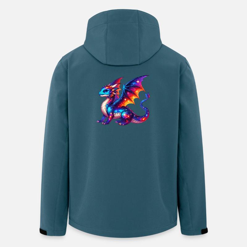 Drache - Recycelte Männer Softshell-Jacke von Stanley/Stella - Dunkles Petrol