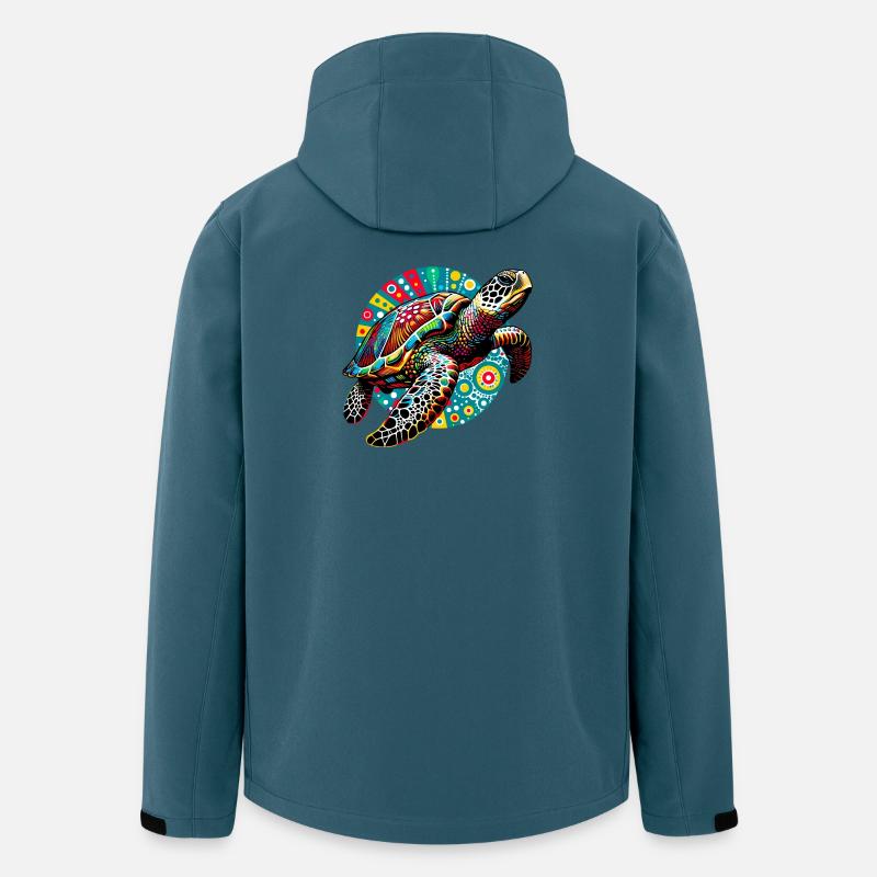Schildkröte - Recycelte Männer Softshell-Jacke von Stanley/Stella - Dunkles Petrol