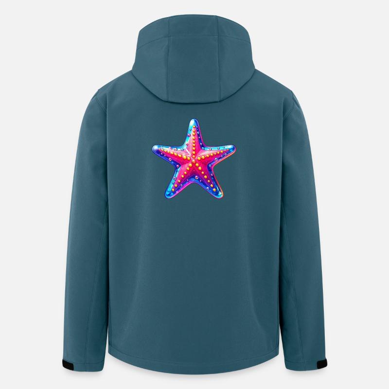 Seestern - Recycelte Männer Softshell-Jacke von Stanley/Stella - Dunkles Petrol