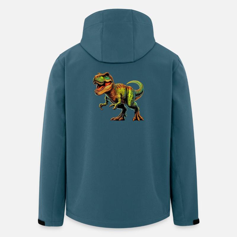 Dinosaurier - Recycelte Männer Softshell-Jacke von Stanley/Stella - Dunkles Petrol