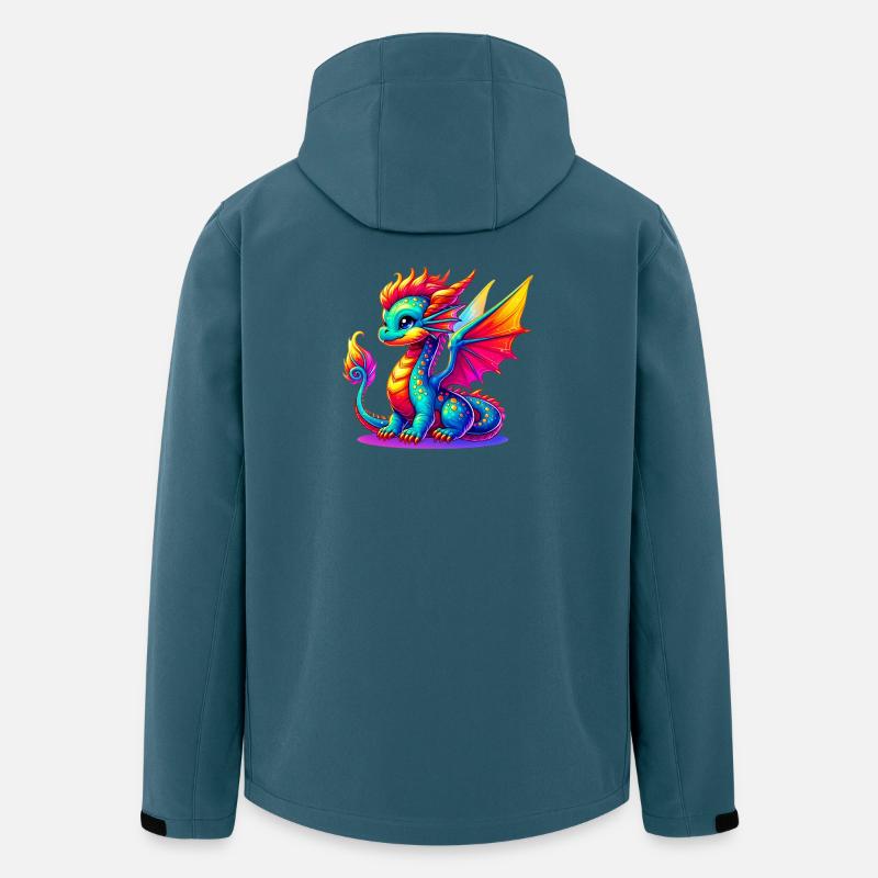 Drache - Recycelte Männer Softshell-Jacke von Stanley/Stella - Dunkles Petrol