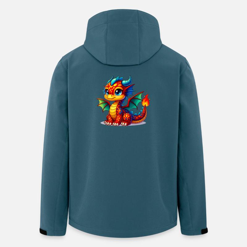 Drache - Recycelte Männer Softshell-Jacke von Stanley/Stella - Dunkles Petrol