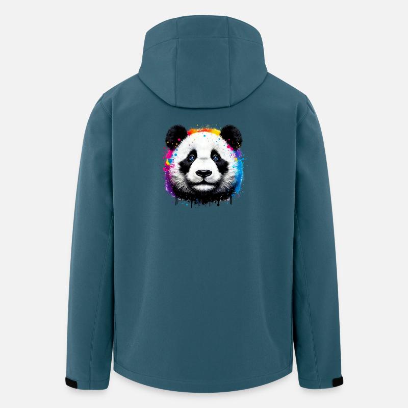 Panda - Recycelte Männer Softshell-Jacke von Stanley/Stella - Dunkles Petrol