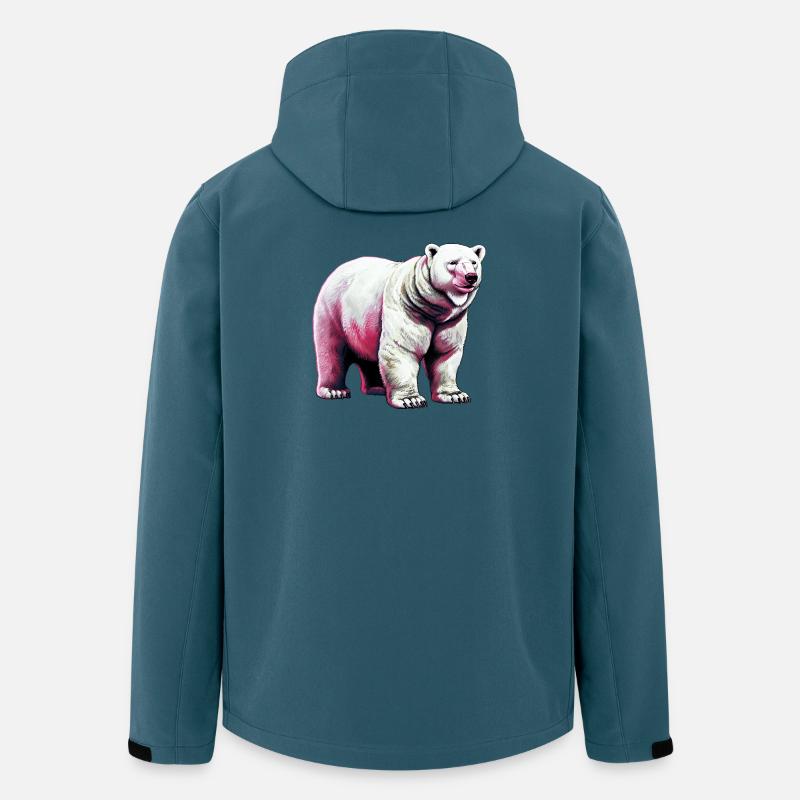 Weißer Eisbär - Recycelte Männer Softshell-Jacke Discoverer von Stanley/Stella - Dunkles Petrol