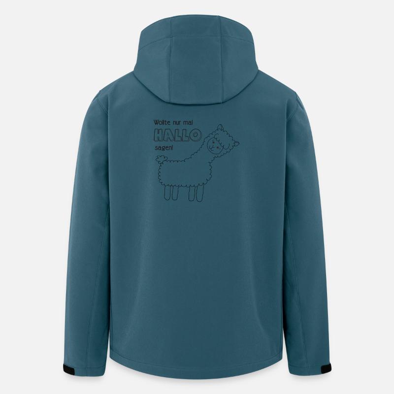 Kleiner Alpaka-Gruß - Recycelte Männer Softshell-Jacke von Stanley/Stella - Dunkles Petrol