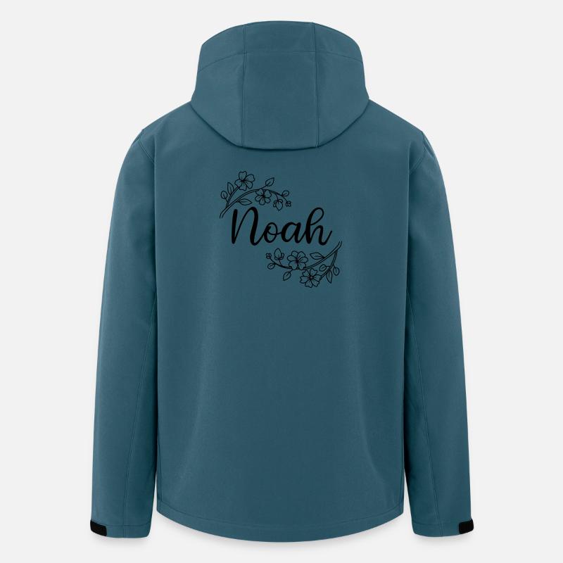 Noé | Nom du nom | Vectographie ! - Veste softshell homme en polyester recyclé Stanley/Stella - bleu pétrole foncé
