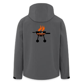 Grillmeister – Lustiges BBQ Design für ech - Recycelte Männer Softshell-Jacke von Stanley/Stella - Dunkles Petrol - Hinten - AI Model Male 185 light (185cm)