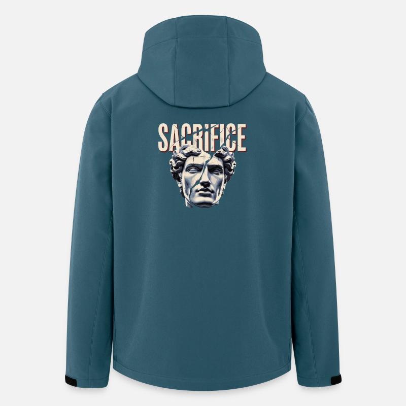 Bruchstückhafte Antike Skulptur - Recycelte Männer Softshell-Jacke von Stanley/Stella - Dunkles Petrol