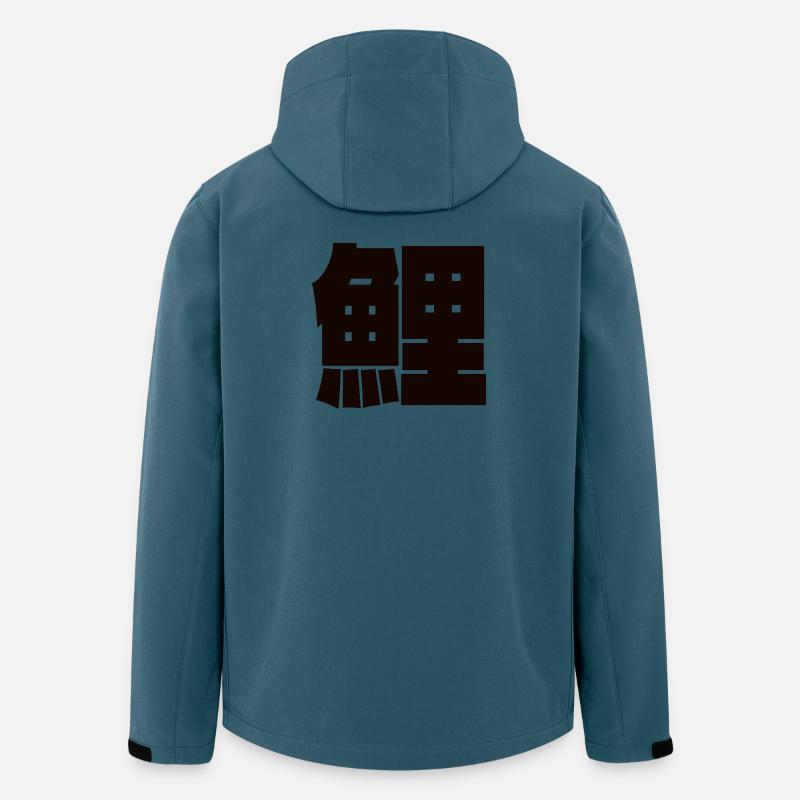 Koi-Karpfen, ein Symbol für Mut und Ausdauer - Recycelte Männer Softshell-Jacke von Stanley/Stella - Dunkles Petrol