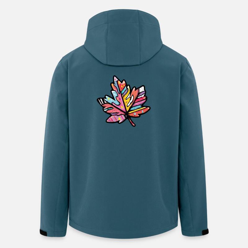 Ahorn Blatt Bunt Herbst - Recycelte Männer Softshell-Jacke von Stanley/Stella - Dunkles Petrol