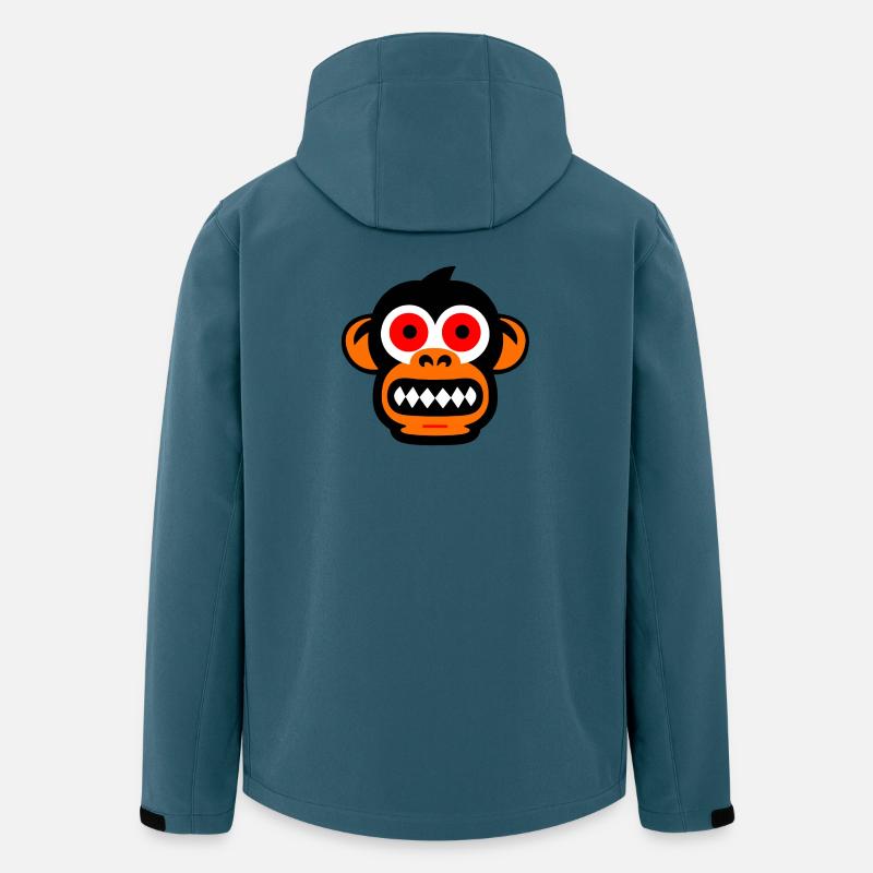 Affen Gesicht - Recycelte Männer Softshell-Jacke von Stanley/Stella - Dunkles Petrol