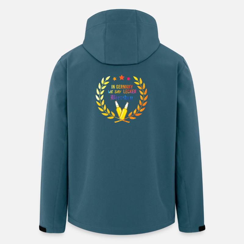 In_Germany_we_say_Lecker_Bierchen_-_kranz_ - Recycelte Männer Softshell-Jacke von Stanley/Stella - Dunkles Petrol