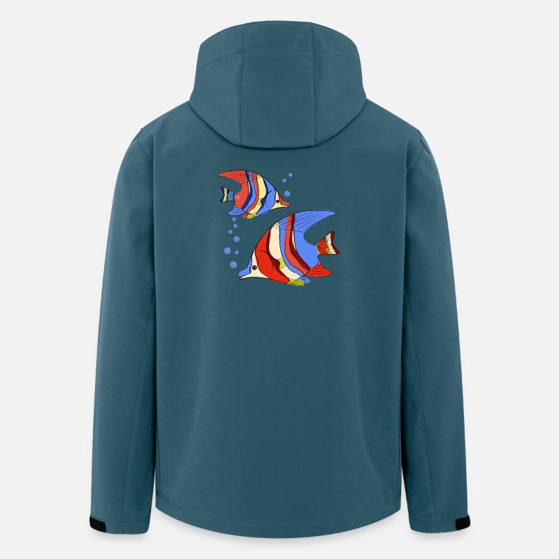 Fische - Recycelte Männer Softshell-Jacke von Stanley/Stella - Dunkles Petrol