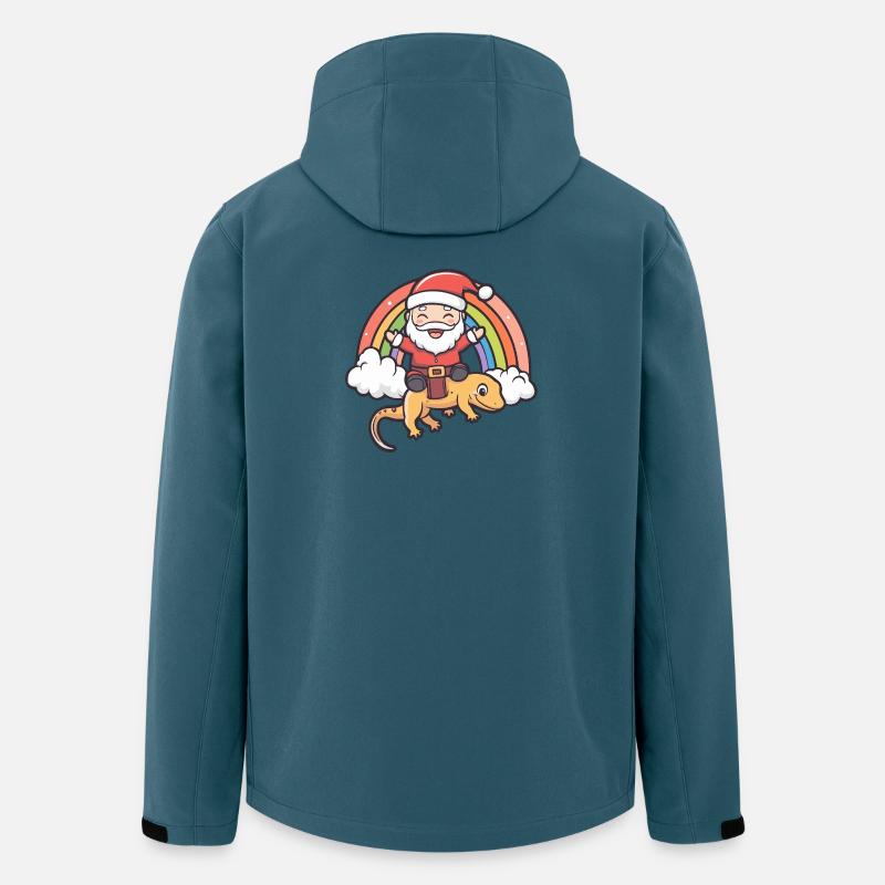 Echse Weihnachtsmann Weihnachten - Recycelte Männer Softshell-Jacke von Stanley/Stella - Dunkles Petrol