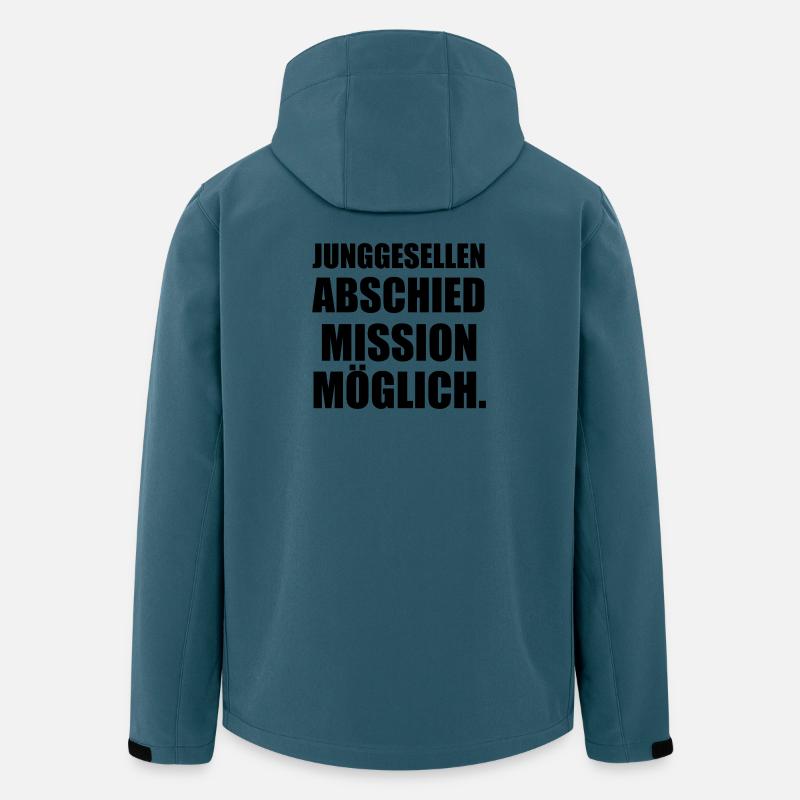 JUNGGESELLEN-ABSCHIED-MISSION-MOGLICH - Recycelte Männer Softshell-Jacke von Stanley/Stella - Dunkles Petrol