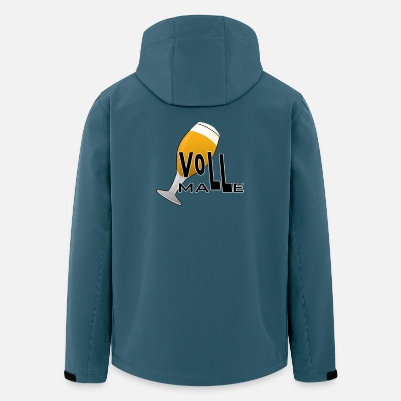 Voll Malle - Recycelte Männer Softshell-Jacke von Stanley/Stella - Dunkles Petrol