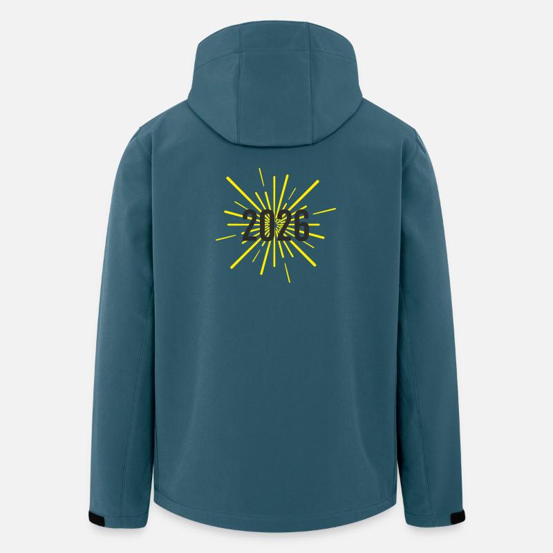 Jahresstart 2026 Raketen - Recycelte Männer Softshell-Jacke von Stanley/Stella - Dunkles Petrol