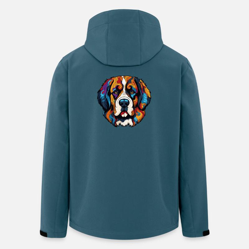 Hund Comic - Recycelte Männer Softshell-Jacke von Stanley/Stella - Dunkles Petrol