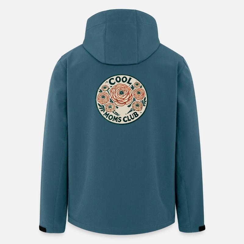 Cool Moms Club Blumenabzeichen - Recycelte Männer Softshell-Jacke von Stanley/Stella - Dunkles Petrol