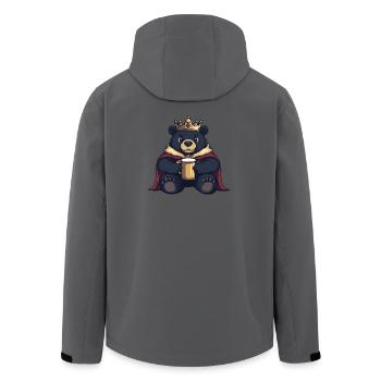 Roi de la Bière Ours - Veste softshell homme en polyester recyclé Stanley/Stella - bleu pétrole foncé - Dos - AI Model Male 185 light (185cm)