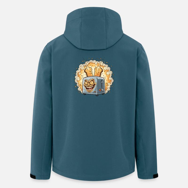 Lachender Toaster Krümel Explosion - Recycelte Männer Softshell-Jacke von Stanley/Stella - Dunkles Petrol