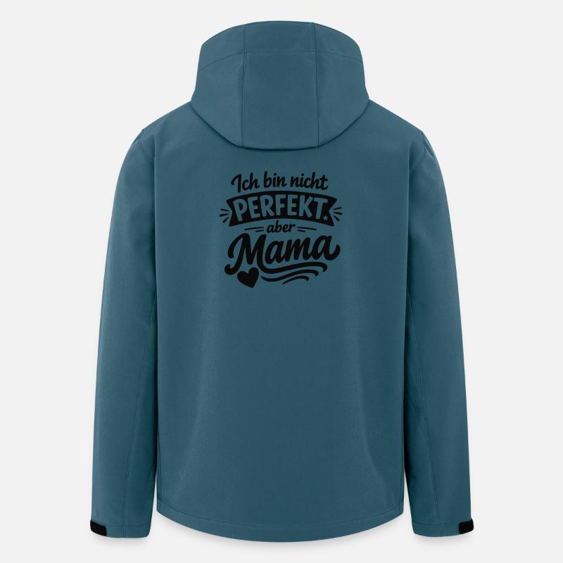 Ich bin nicht perfekt aber Mama – Muttertag - Recycelte Männer Softshell-Jacke von Stanley/Stella - Dunkles Petrol