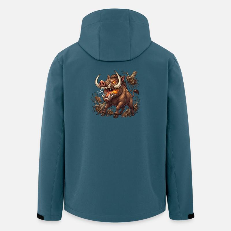 Sanglier de Tempête de Feu - Veste softshell homme en polyester recyclé Stanley/Stella - bleu pétrole foncé